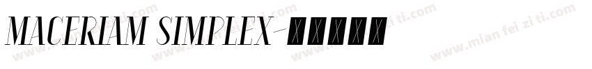 Maceriam Simplex字体转换